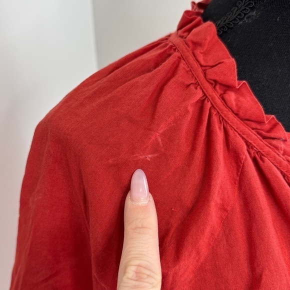 LOFT Petite Orange 3/4 Button Up Top (XXS) - Picture 7 of 7
